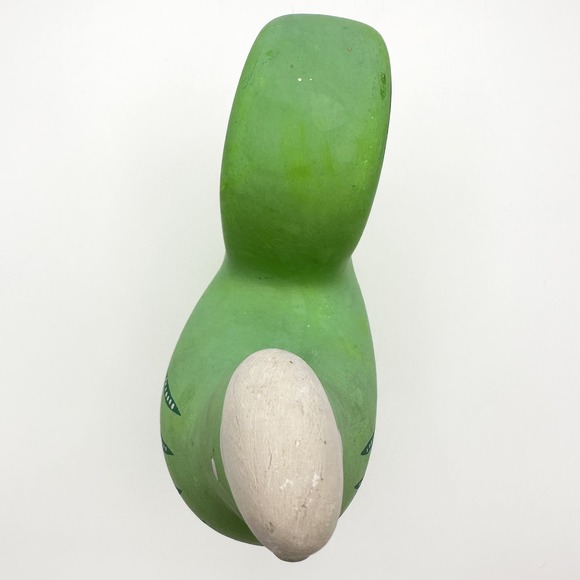 MCM Dala Rooster Swedish Pottery Green Chalkware Ceramic c60s Nils Olsson Inspo - Picture 11 of 13